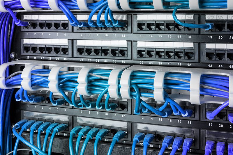 Electrical Service, An Electrician installing data cable