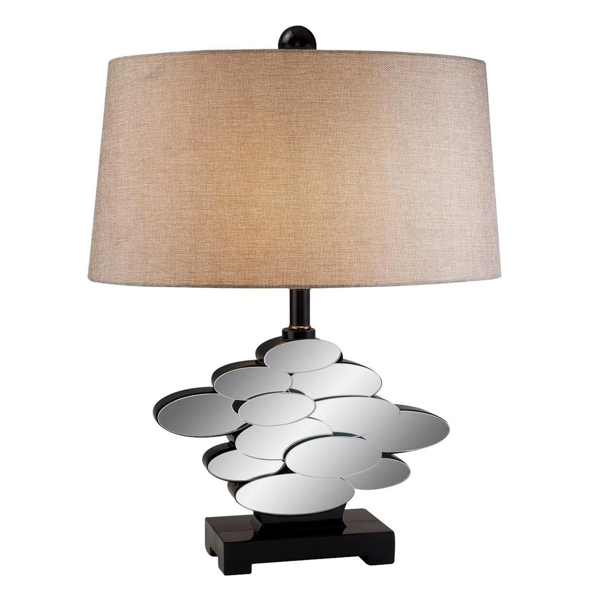 25392897_large.jpg Beautiful Bronzed Table Lamp with Glass Accents - Image 1