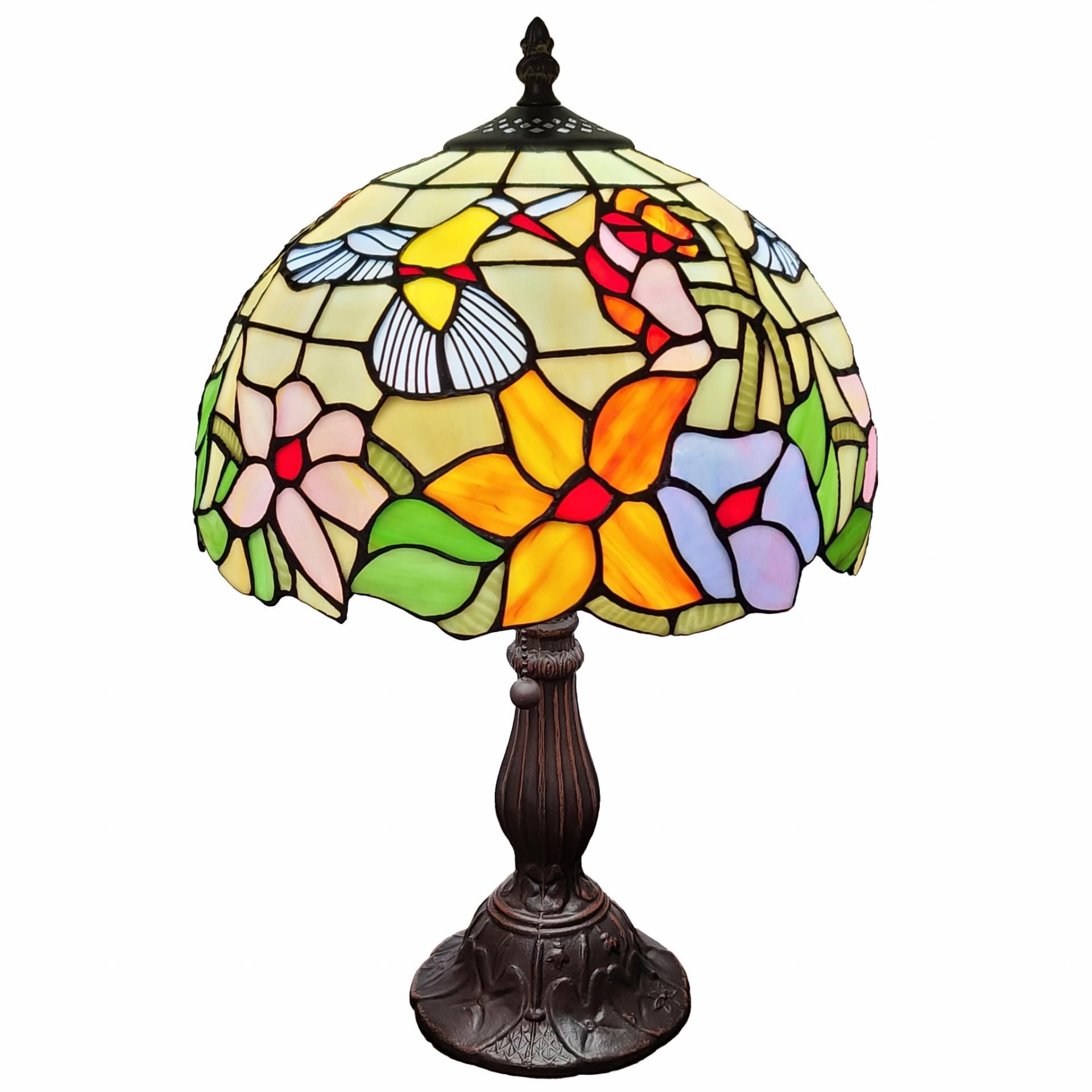 25399813_large.jpg 18" Tiffany Style Floral Table Lamp - Image 1