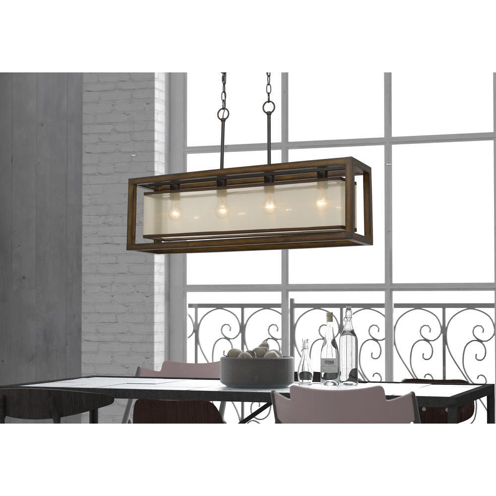 Chandelier With Organza Shade