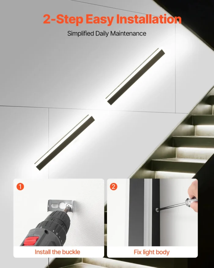 2-Pack 23.6" LED Outdoor Wall Light Strips